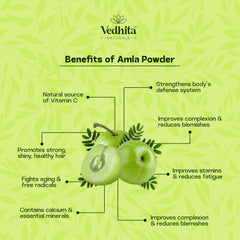 Vedhita Amla Powder (Indian Gooseberry) - 100% Pure & Natural