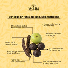 Vedhita Amla Reetha Shikakai Powder (ARS) - 100% Pure & Natural