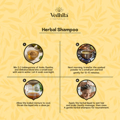 Vedhita Amla Reetha Shikakai Powder (ARS) - 100% Pure & Natural