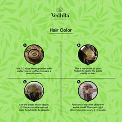 Vedhita Henna Powder (Lawsonia Inermis) - 100% Pure & Natural