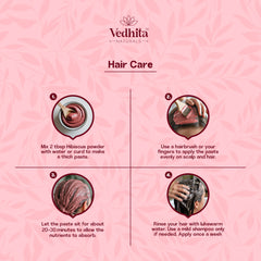 Vedhita Hibiscus Powder - 100% Pure & Natural