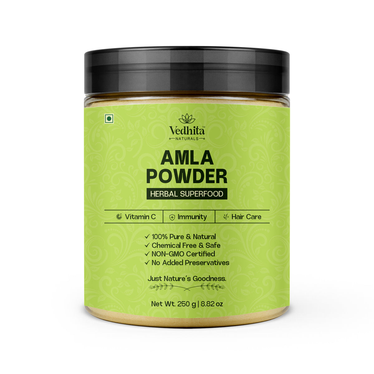 Vedhita Amla Powder (Indian Gooseberry) - 100% Pure & Natural