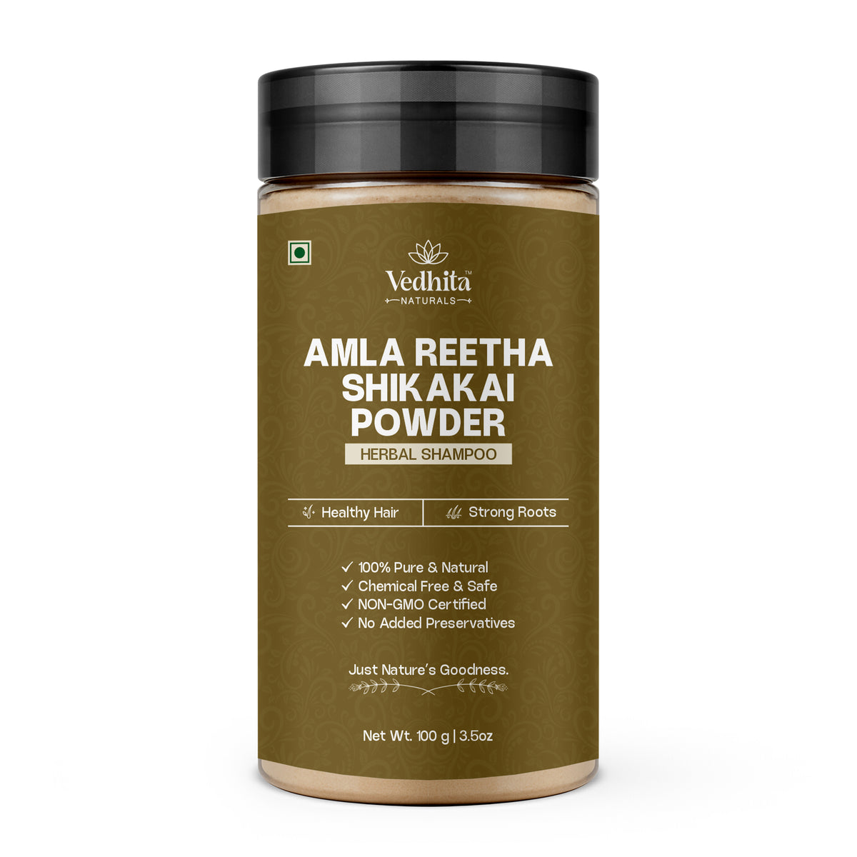 Vedhita Amla Reetha Shikakai Powder (ARS) - 100% Pure & Natural