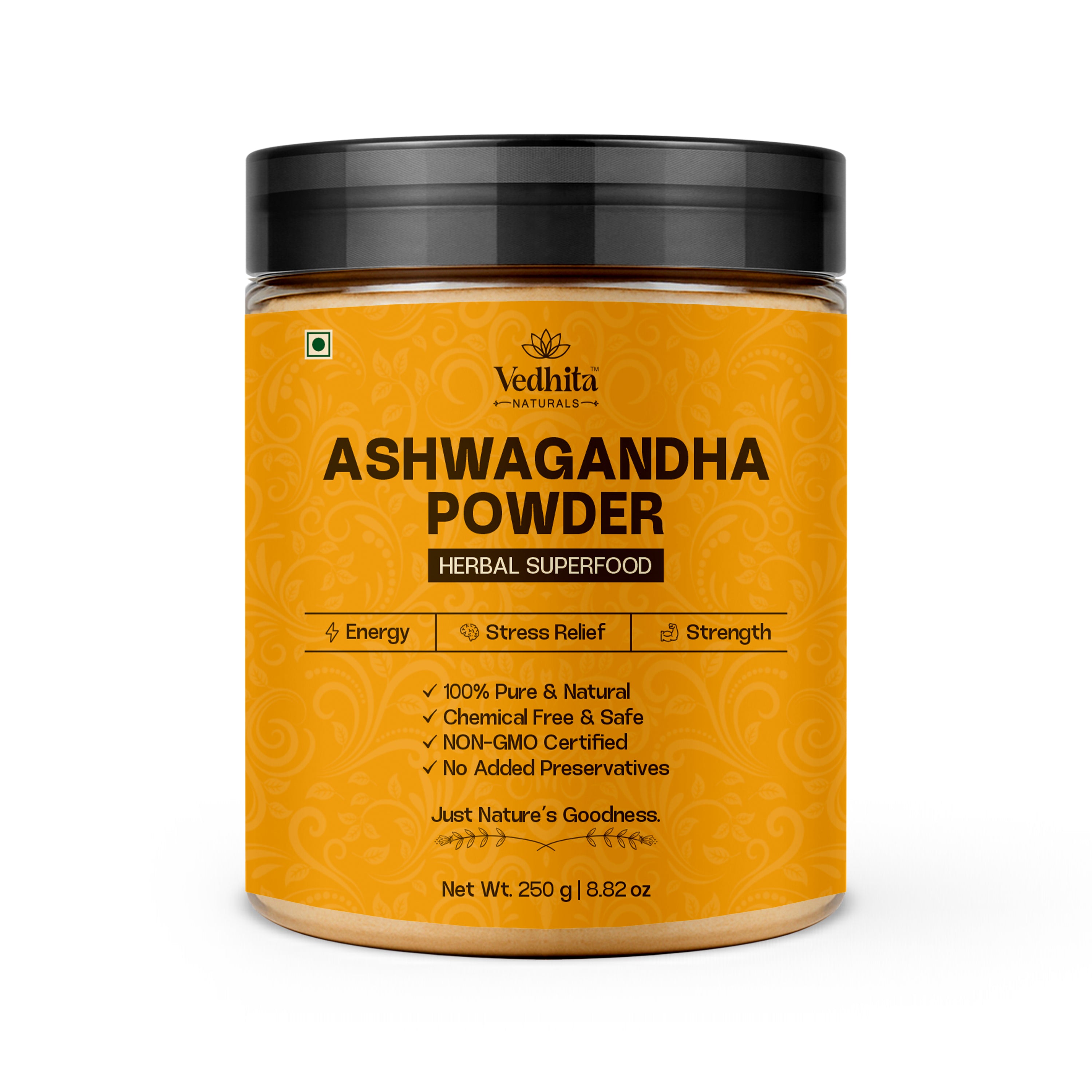 Vedhita Ashwagandha Powder (Indian Ginseng) - 100% Pure & Natural