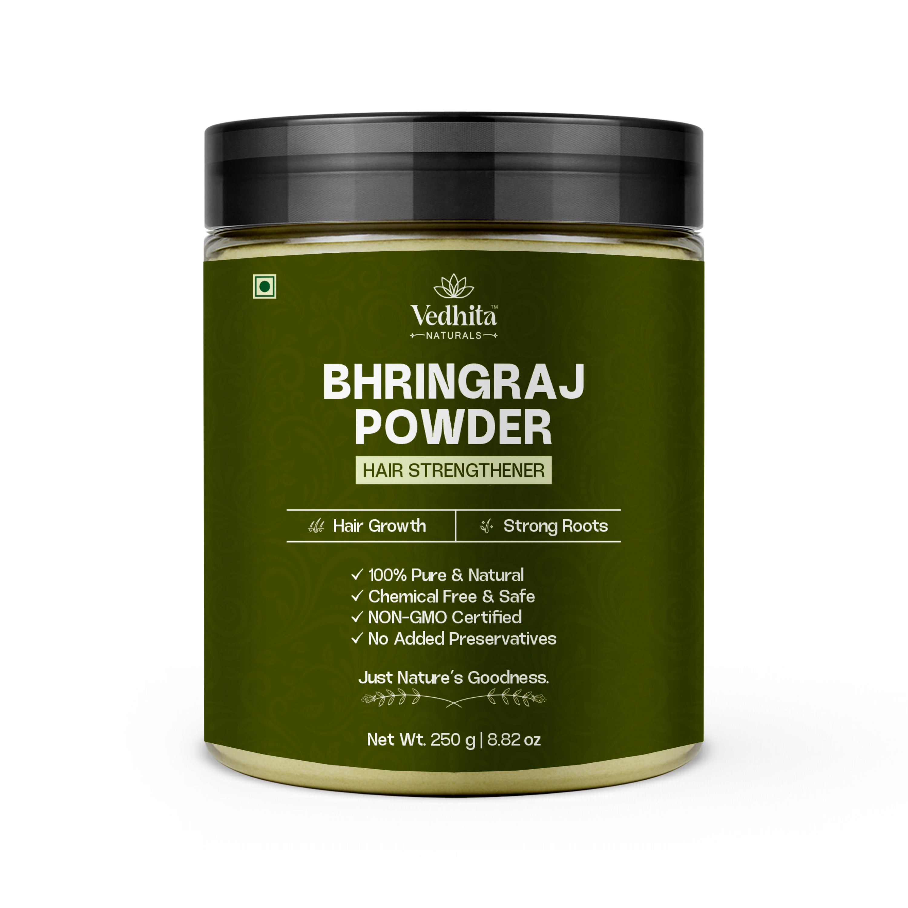 Vedhita Bhringraj Powder (False Daisy) - 100% Pure & Natural