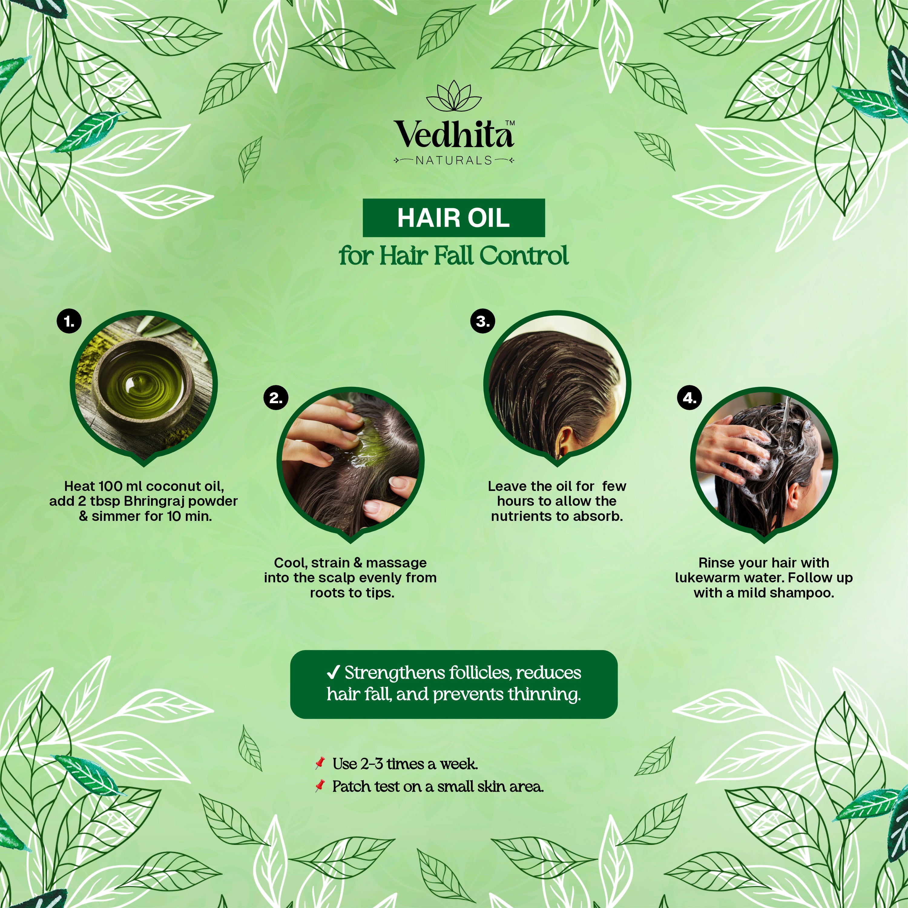 Vedhita Bhringraj Powder for Hair Growth (200+50g Extra)
