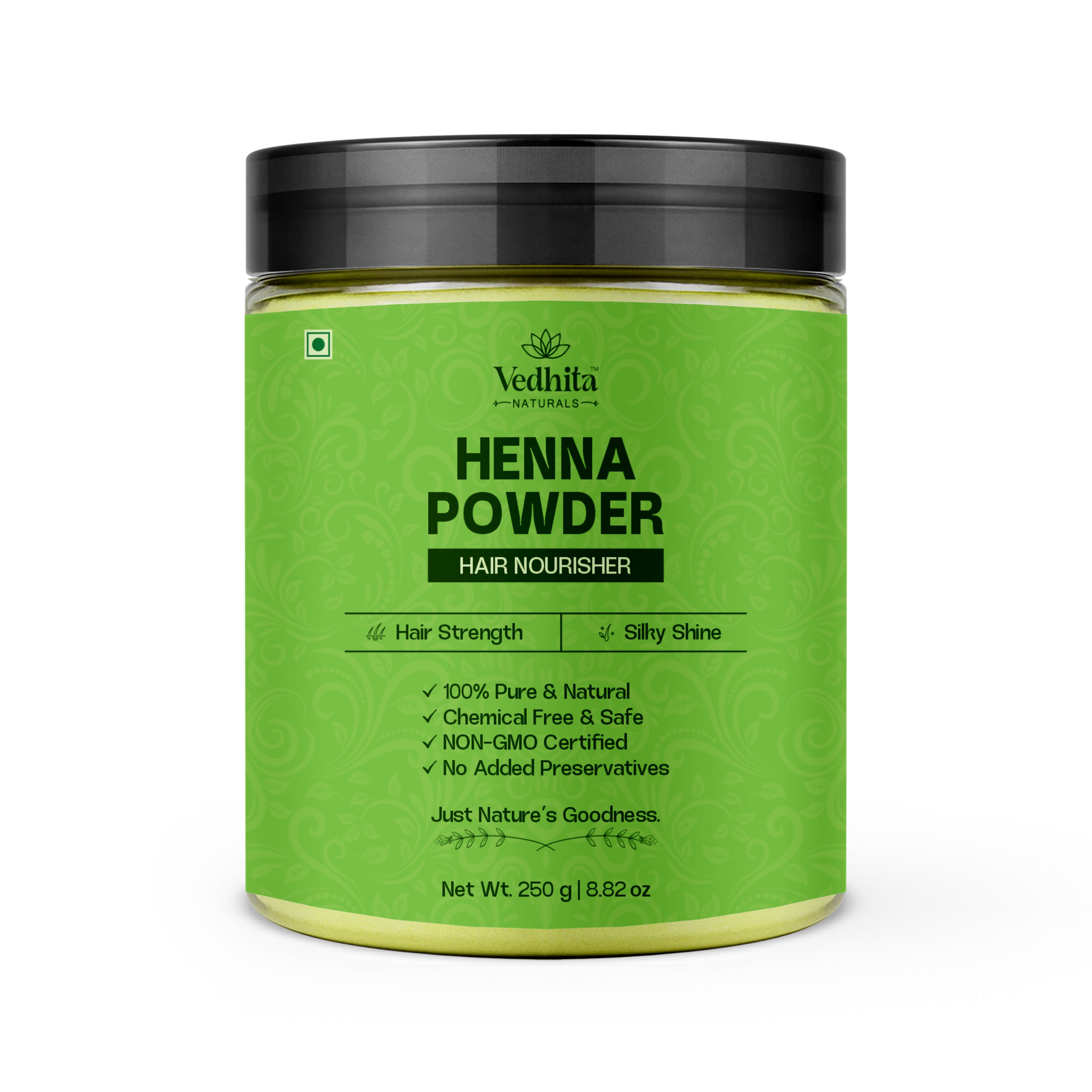 Vedhita Henna Powder (Lawsonia Inermis) - 100% Pure & Natural