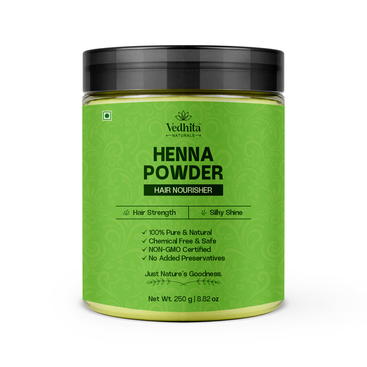Vedhita Henna Powder (Lawsonia Inermis) - 100% Pure & Natural