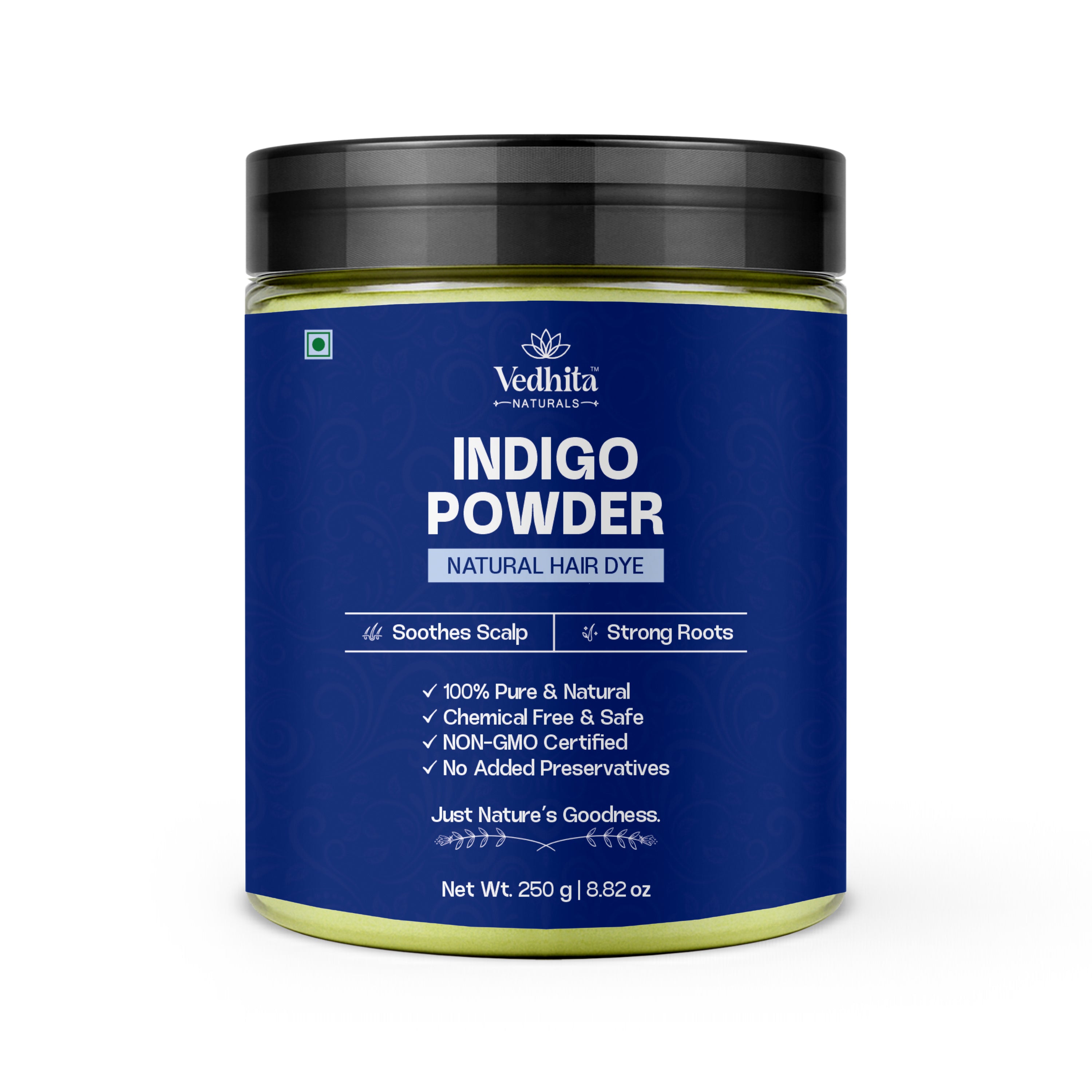 Vedhita Indigo Powder (Indigofera Tinctoria) - 100% Pure & Natural