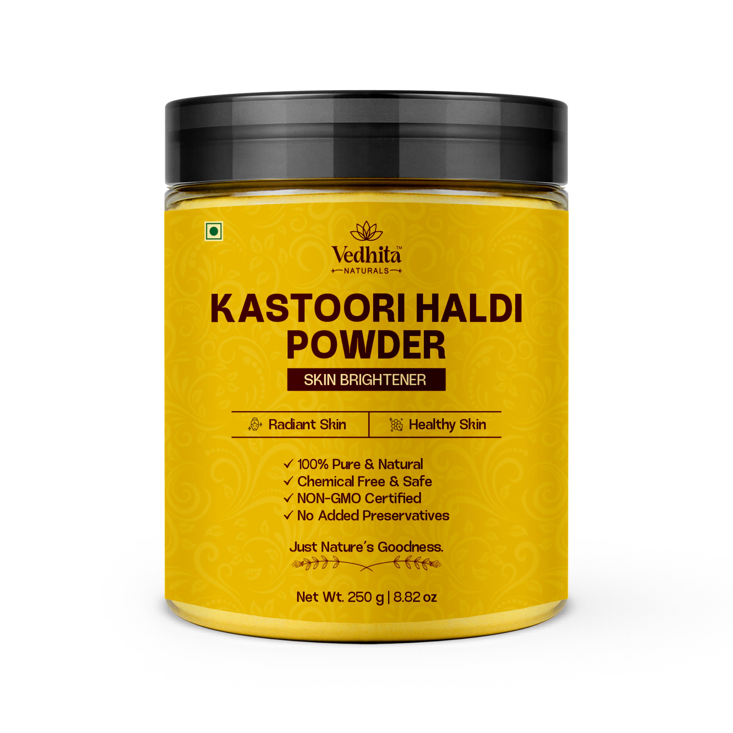 Vedhita Kastoori Haldi Powder (Wild Turmeric) - 100% Pure & Natural