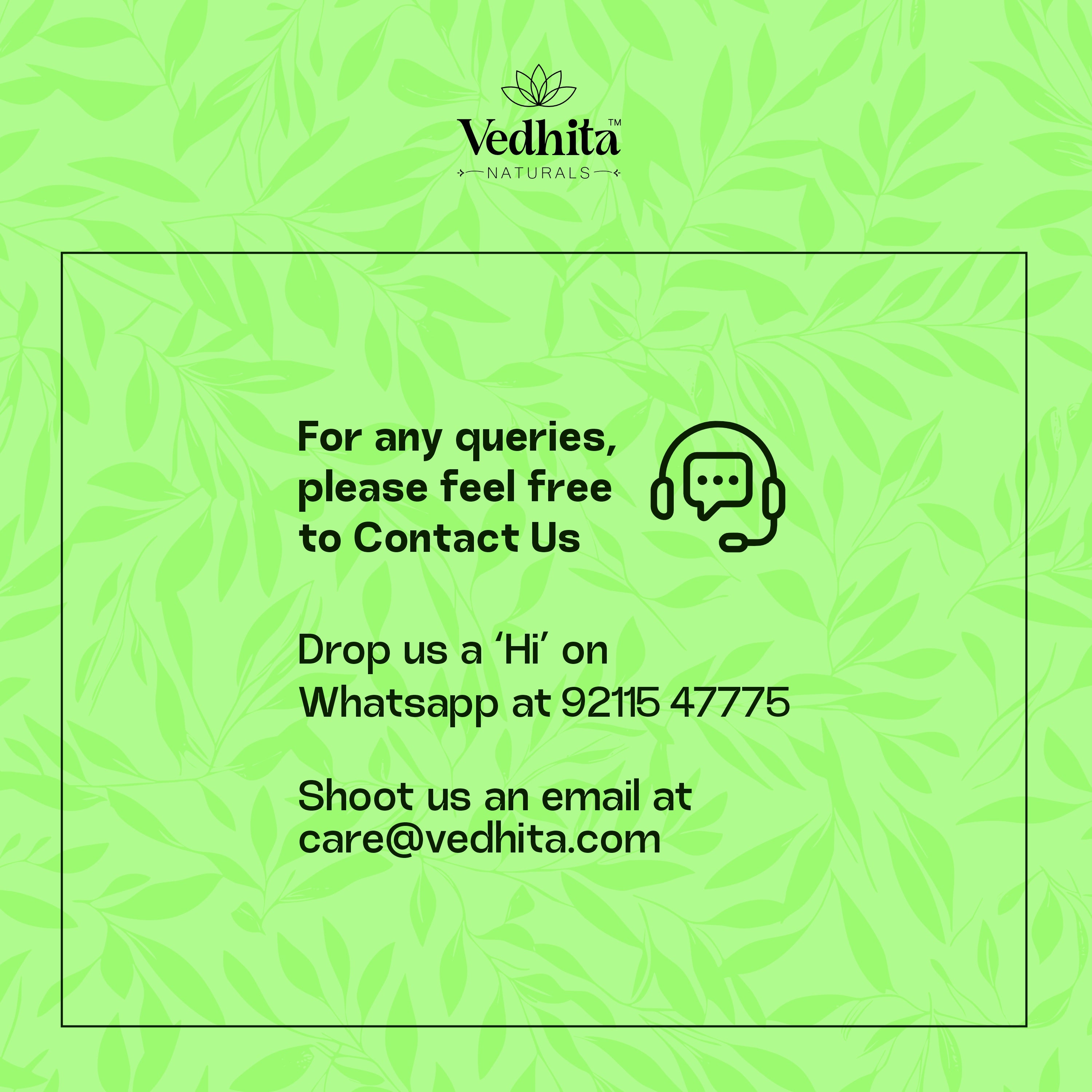 Vedhita Moringa Leaf Powder (Drumstick Tree/Sahjan) - 100% Pure & Natural