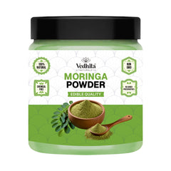 Vedhita Naturals Moringa Leaf Powder | Ayurvedic Superfood | For Daily Nutrition, Skin Support & Vitality | 100% Pure & Natural (200g + 50g Extra)