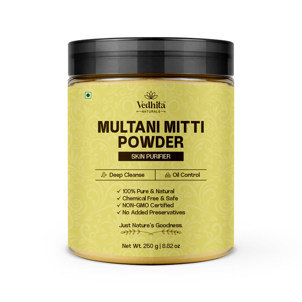Vedhita Multani Mitti (Fuller’s Earth) Powder - 100% Pure & Natural