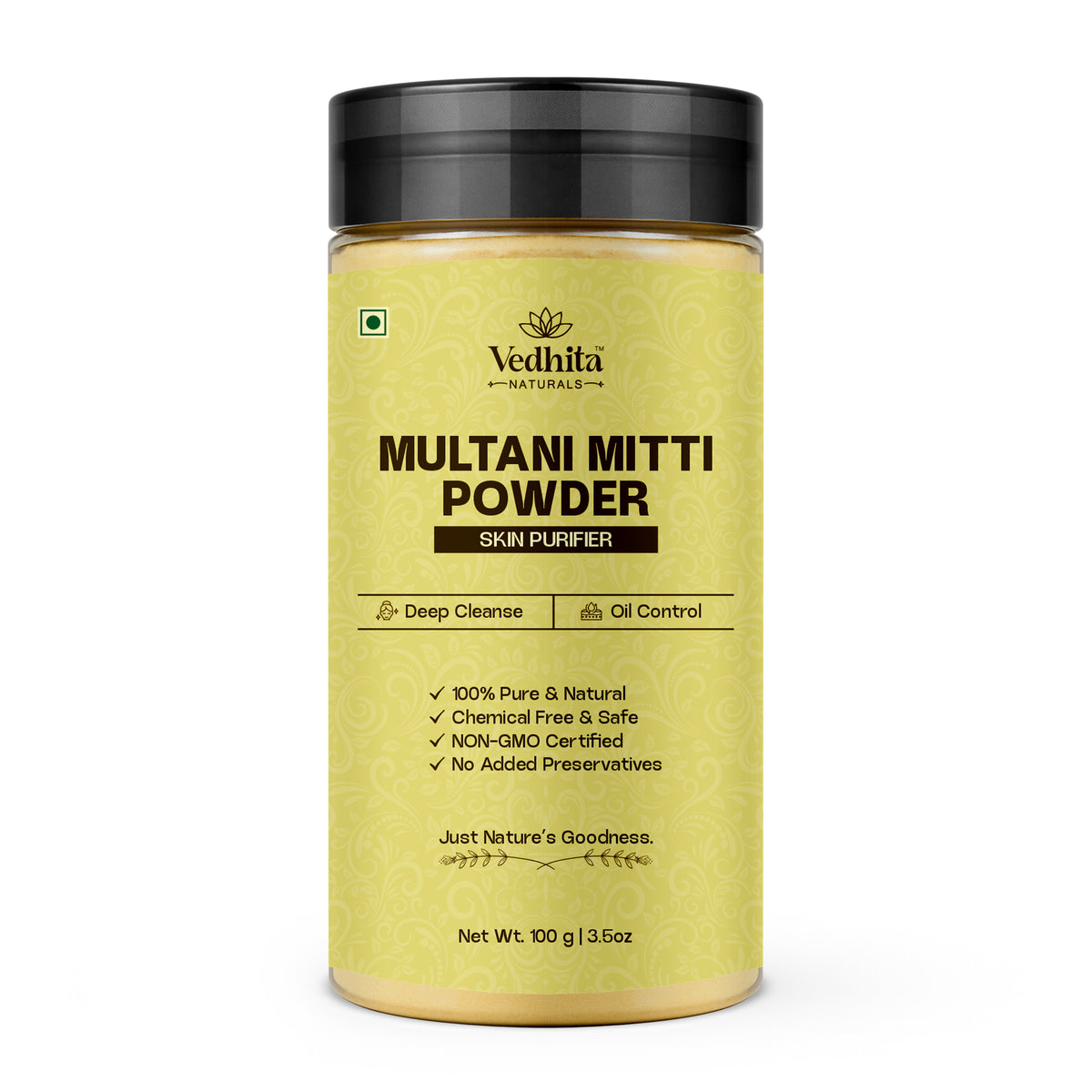 Vedhita Multani Mitti (Fuller’s Earth) Powder - 100% Pure & Natural
