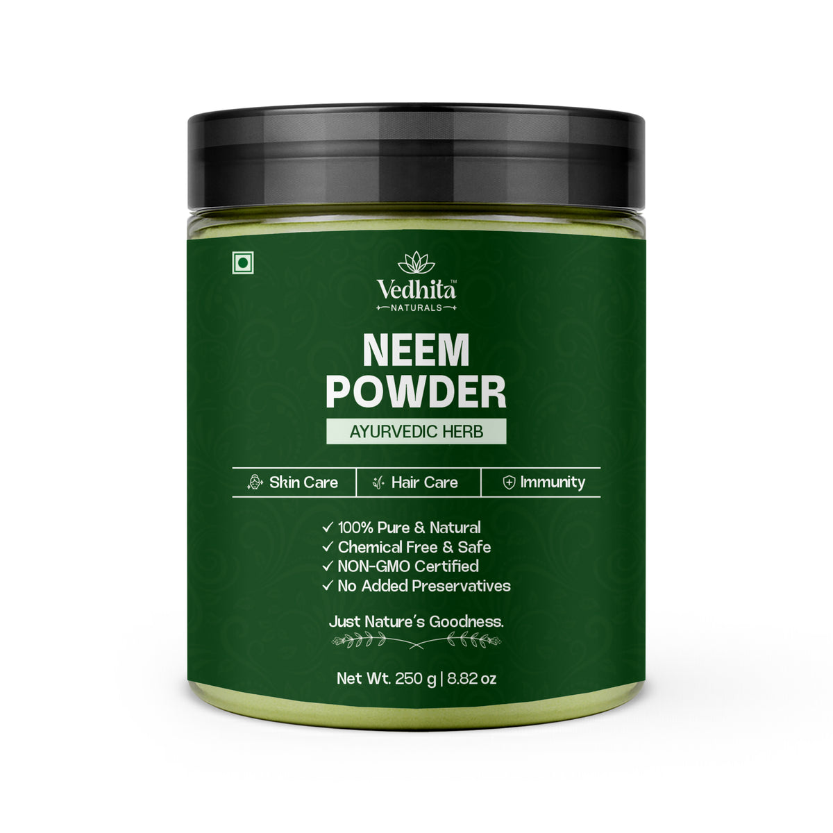 Vedhita Neem Leaf Powder - 100% Pure & Natural