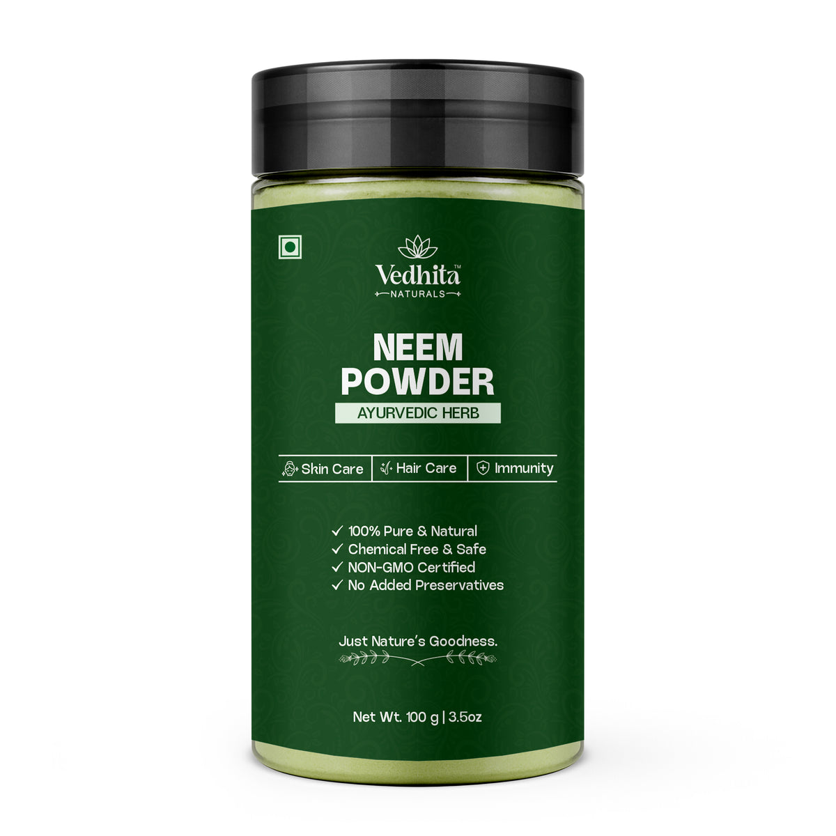 Vedhita Neem Leaf Powder - 100% Pure & Natural