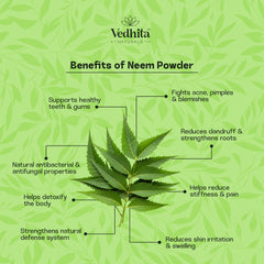 Vedhita Neem Leaf Powder - 100% Pure & Natural