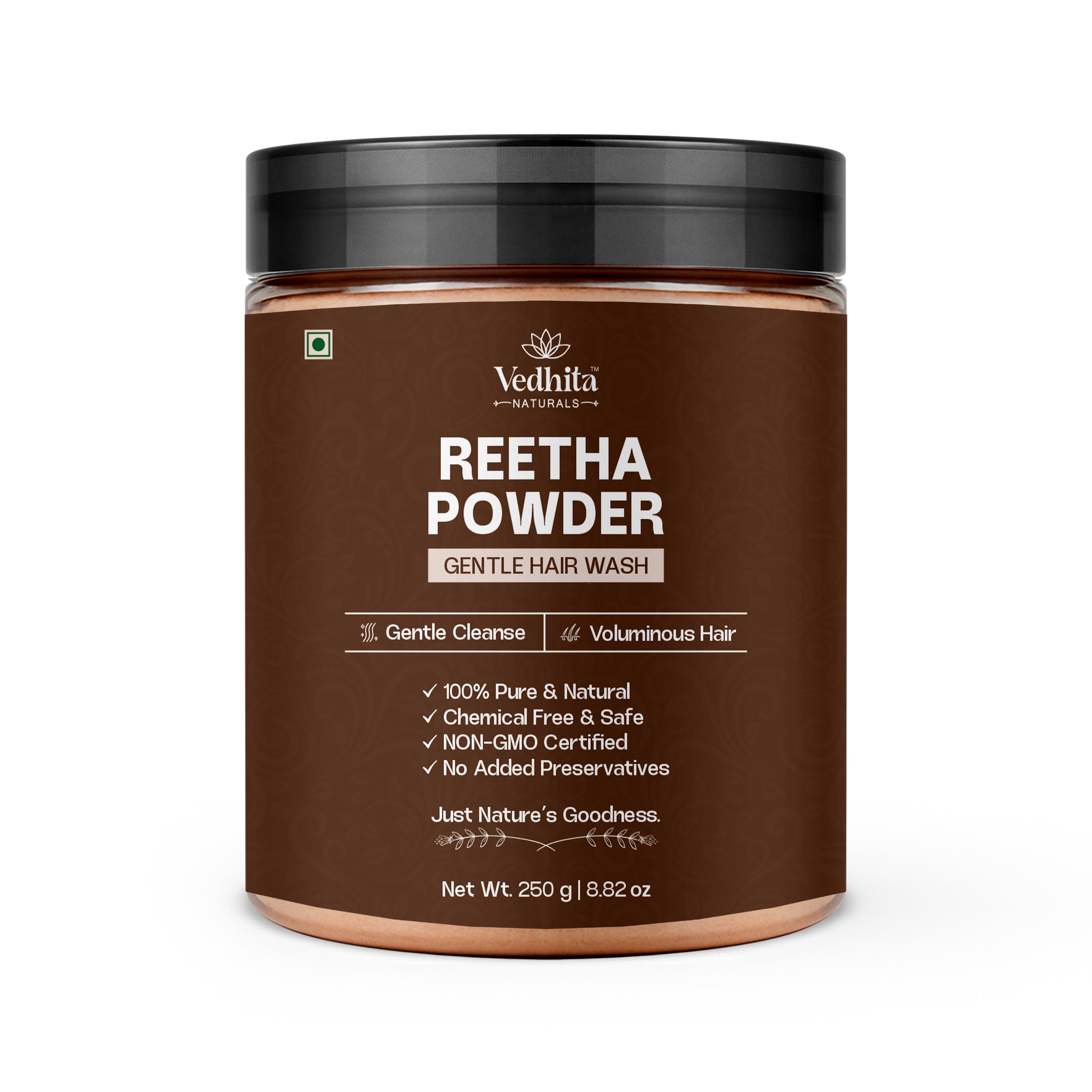 Vedhita Reetha (Soapnut) Powder - 100% Pure & Natural