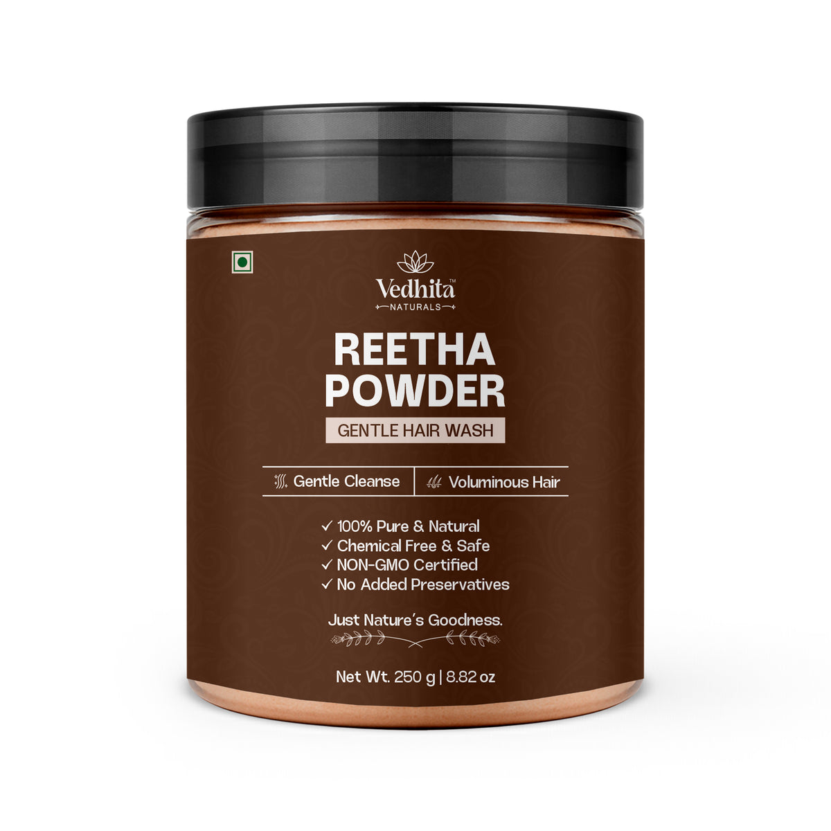 Vedhita Reetha (Soapnut) Powder - 100% Pure & Natural