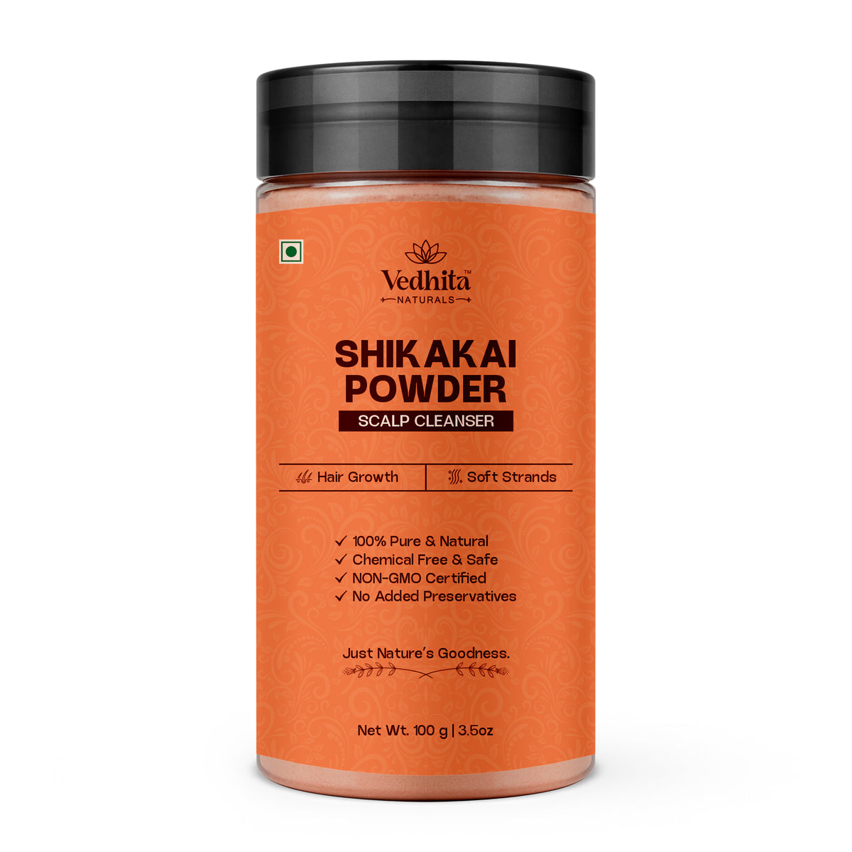 Vedhita Shikakai Powder - 100% Pure & Natural  | Herbal Hair Care